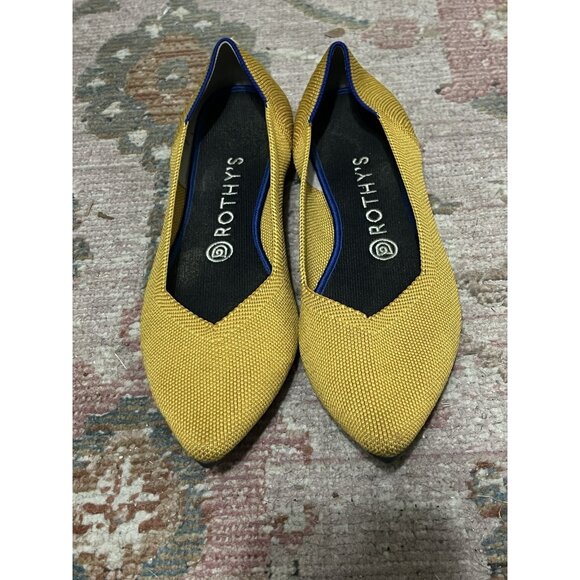 Rothy's The Point Marigold Yellow Flats Size 9 - Picture 1 of 13
